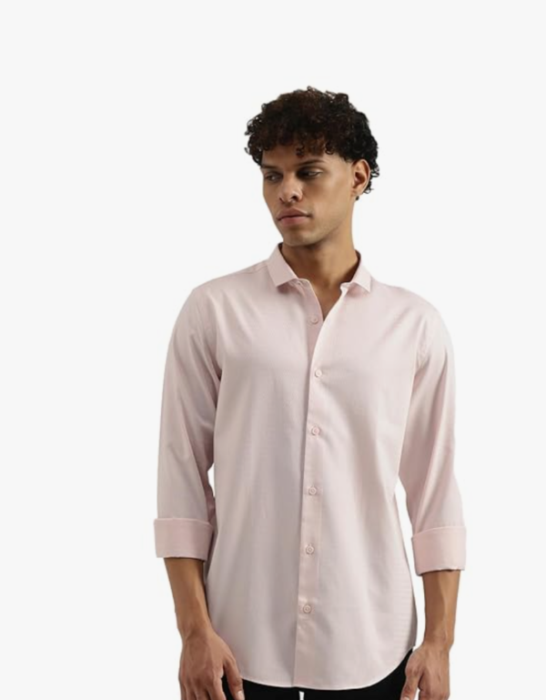 United Colors of Benetton Slim Spread Collar Solid Shirt